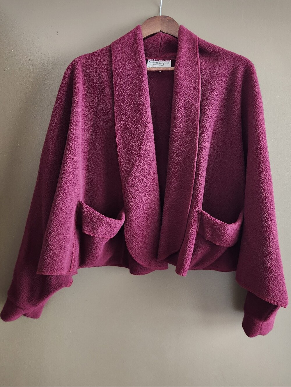 The Vermont Country Store Women's Burgandy Cardigan Shrug